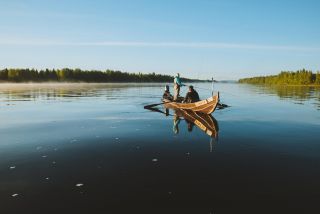 Fly fishing Baltic Salmon Under Midnight Sun | Visit Finnish Lapland