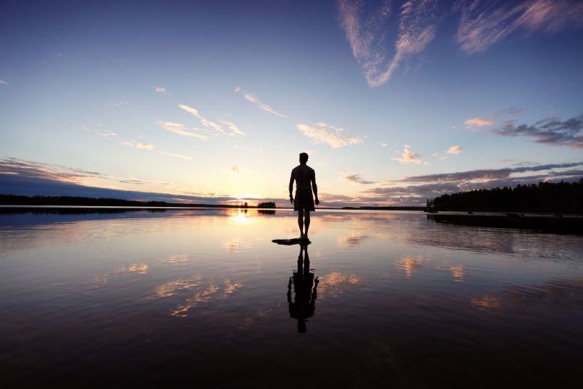 Walking on water - at Lake Kemijärvi, Finland